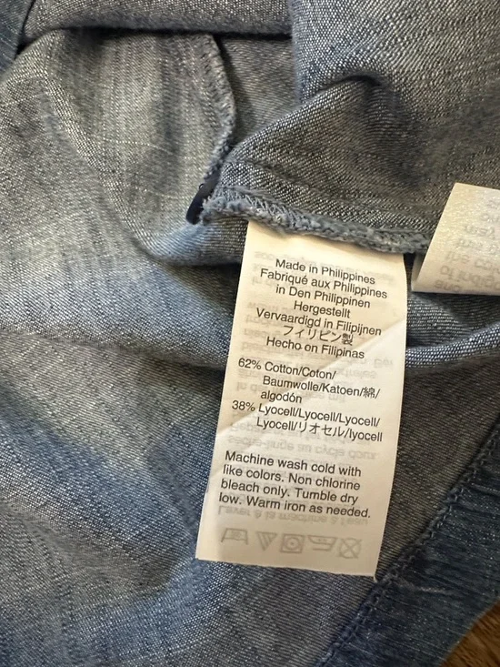 Madewell Denim Daylily Dress in Annetta wash size 4 fit flare summer beach - Picture 8 of 11